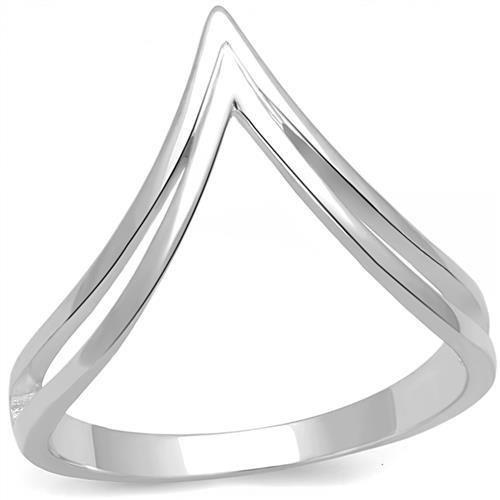 JCE1383 Rhodium 925 Sterling Silver Ring with No Stone