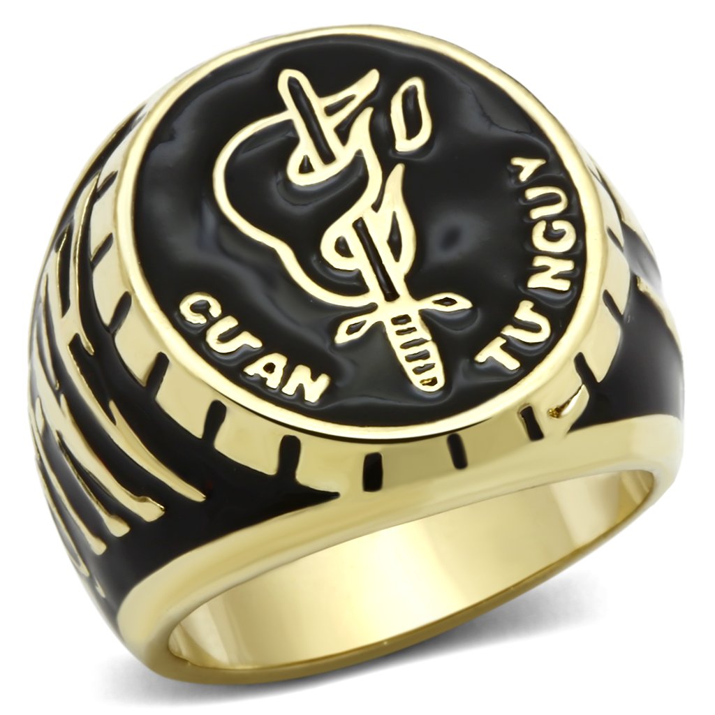 JCE2650 Gold Brass Ring with Epoxy  in No Stone