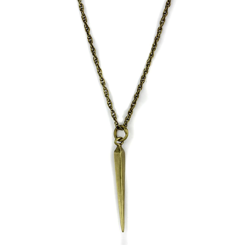 JCE3707 Antique Copper Brass Chain Pendant with No Stone