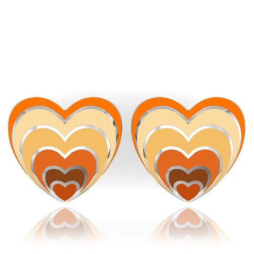 JCE234 High polished (no plating) Stainless Steel Earrings with No Stone