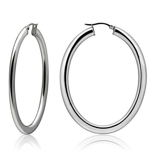 JCE423 High polished (no plating) Stainless Steel Earrings with No Stone